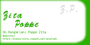 zita poppe business card